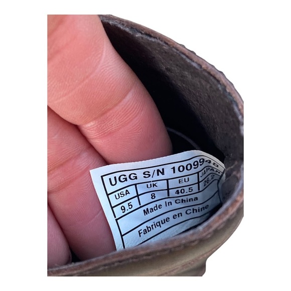 NWOT UGG Meredith Ankle Wedge Boots Brown Leather Womens US 9.5 SN 1009948 - Picture 12 of 16